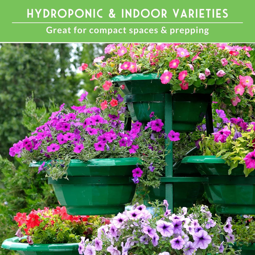 Hydroponic & Indoor Garden Seed Kit – Survival Garden Seeds | 20 Compact Heirloom Vegetable & Herb Varieties