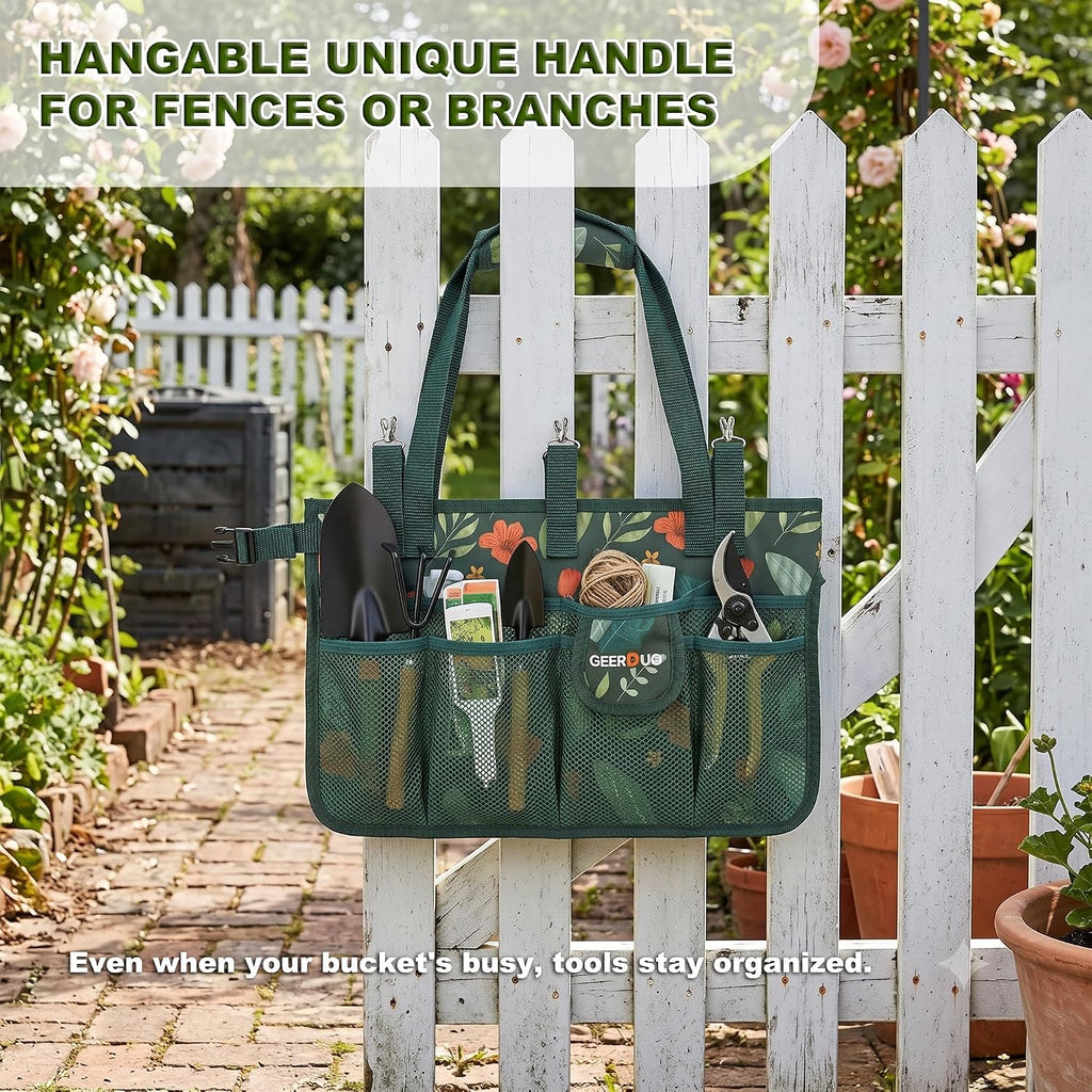 Bucket Tool Organizer - Multi-Purpose Garden Tool Caddy Fits 3.5 to 5 Gallon Buckets - Heavy Duty 600D Tool Bag Pouch