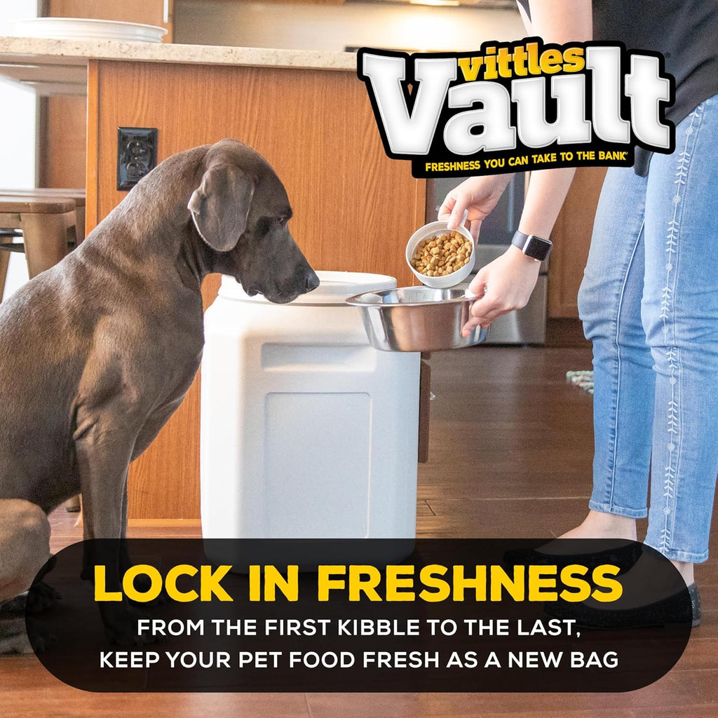 Vittles Vault Traditional Pet Food Storage Container For Dog Kibbles/Bird Seed/Oatmeal/Rice/Flour/Cereal, BPA Free