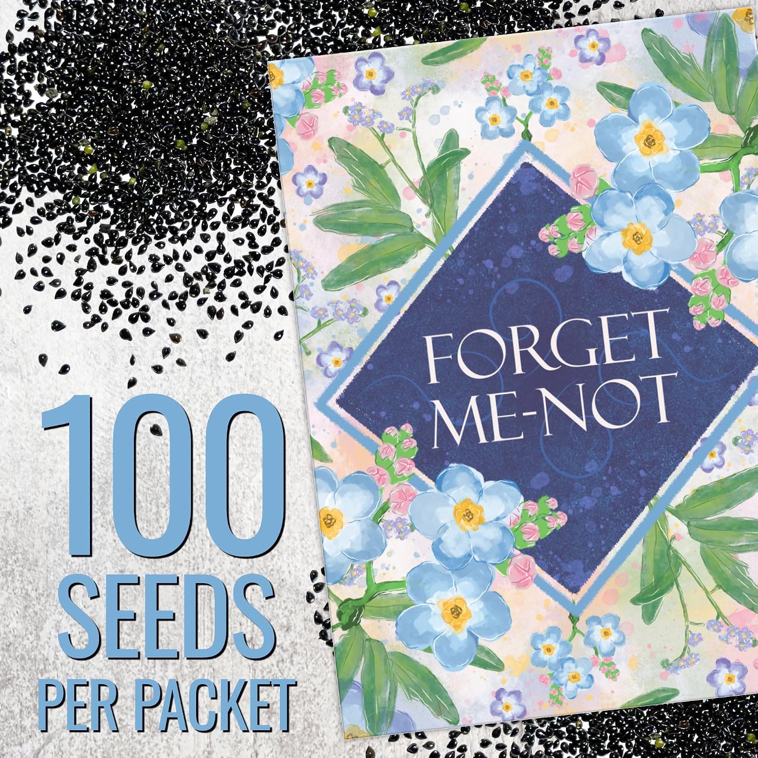 Seed Needs Forget Me Not Seed Packet Gift Favors for Memorial Services