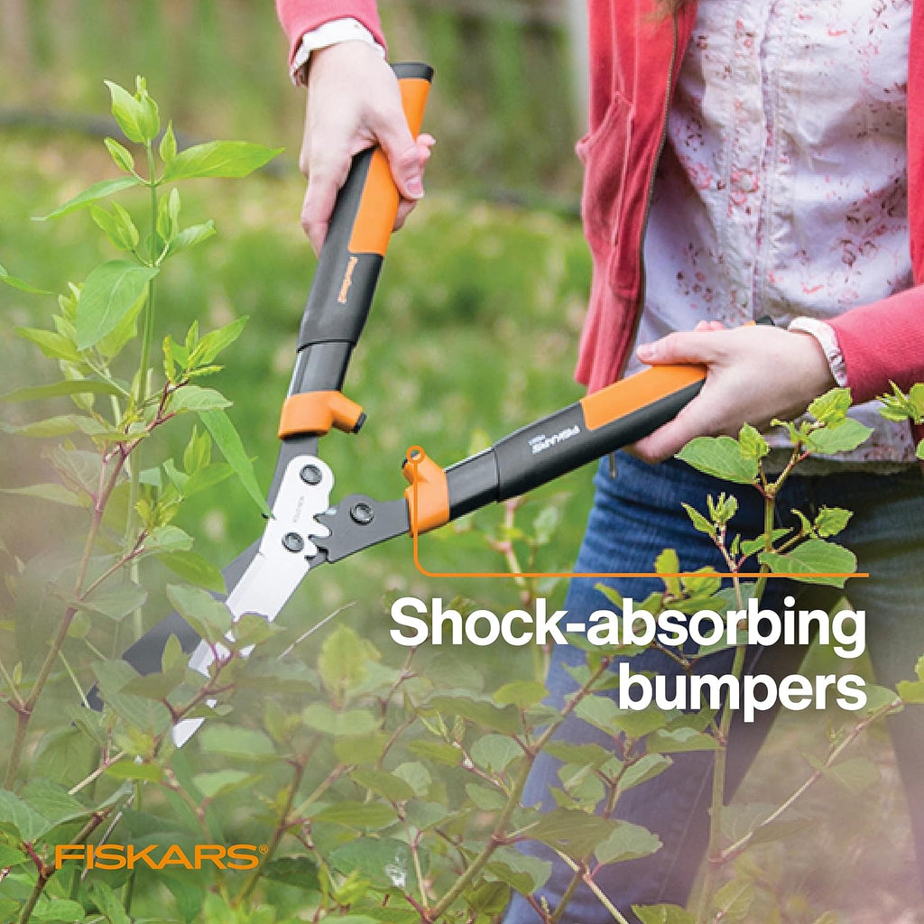 Fiskars 23" PowerGear2 Garden Hedge Shears, Hedge Clippers, 10" Blades | PowerGear2 Technology Multiplies Power for
