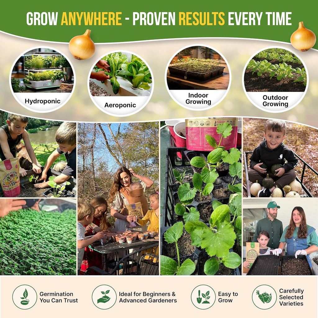 30 Most Popular Winter Vegetable Garden Seeds Variety Pack- Outdoors/Indoor 33,200+ Non-GMO Heirloom Veggie Seeds