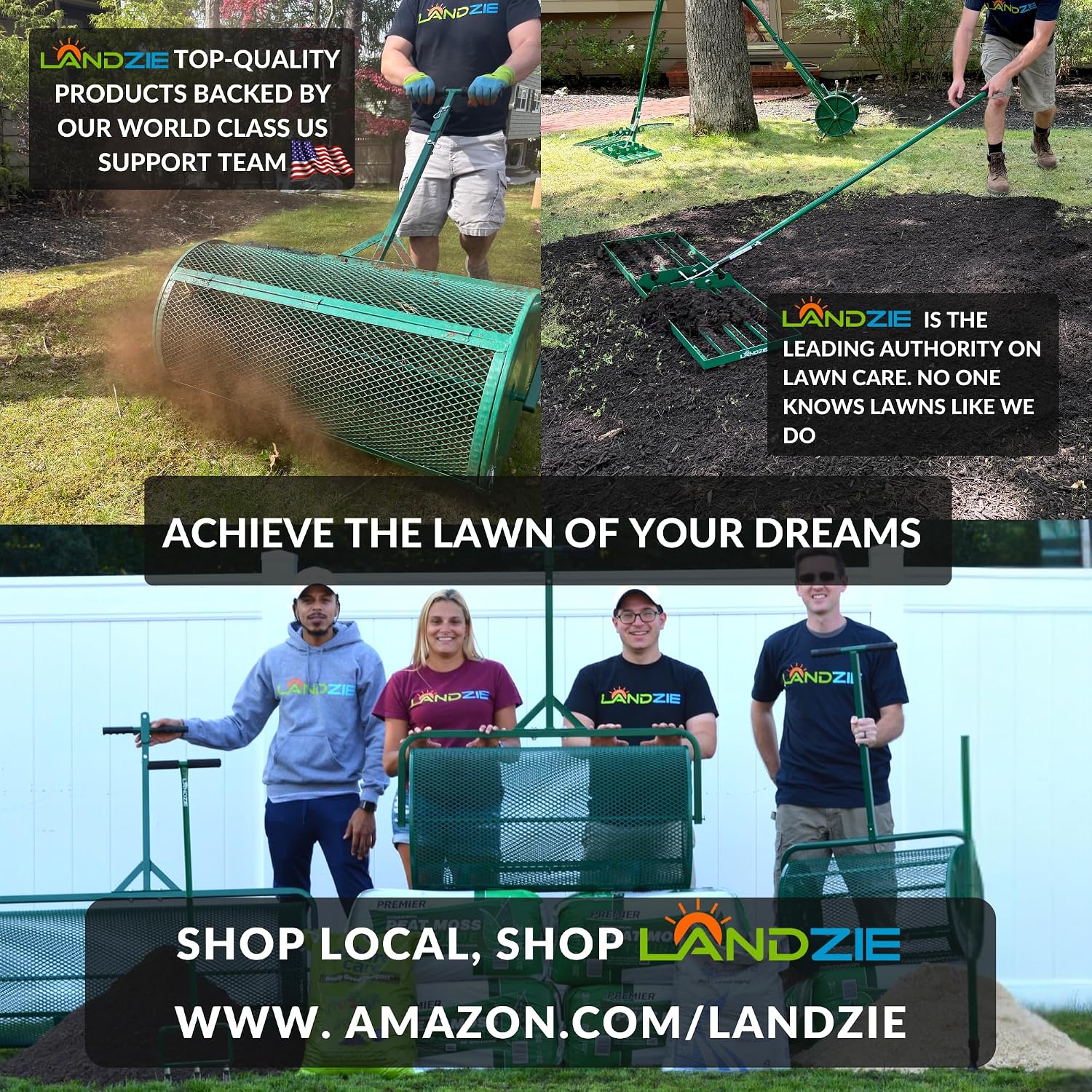 The Original Lawn Leveling Rake – 36" Steel Handle Yard Leveler, Lawn Level Tool for Creating a Flat Surface - Works