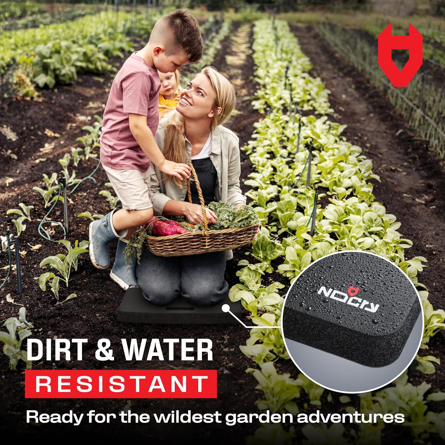 NoCry Extra Thick Professional Garden Kneeling Pad With Anti-Slip Coating | Ultra Soft Foam Cushion, Water & Dirt
