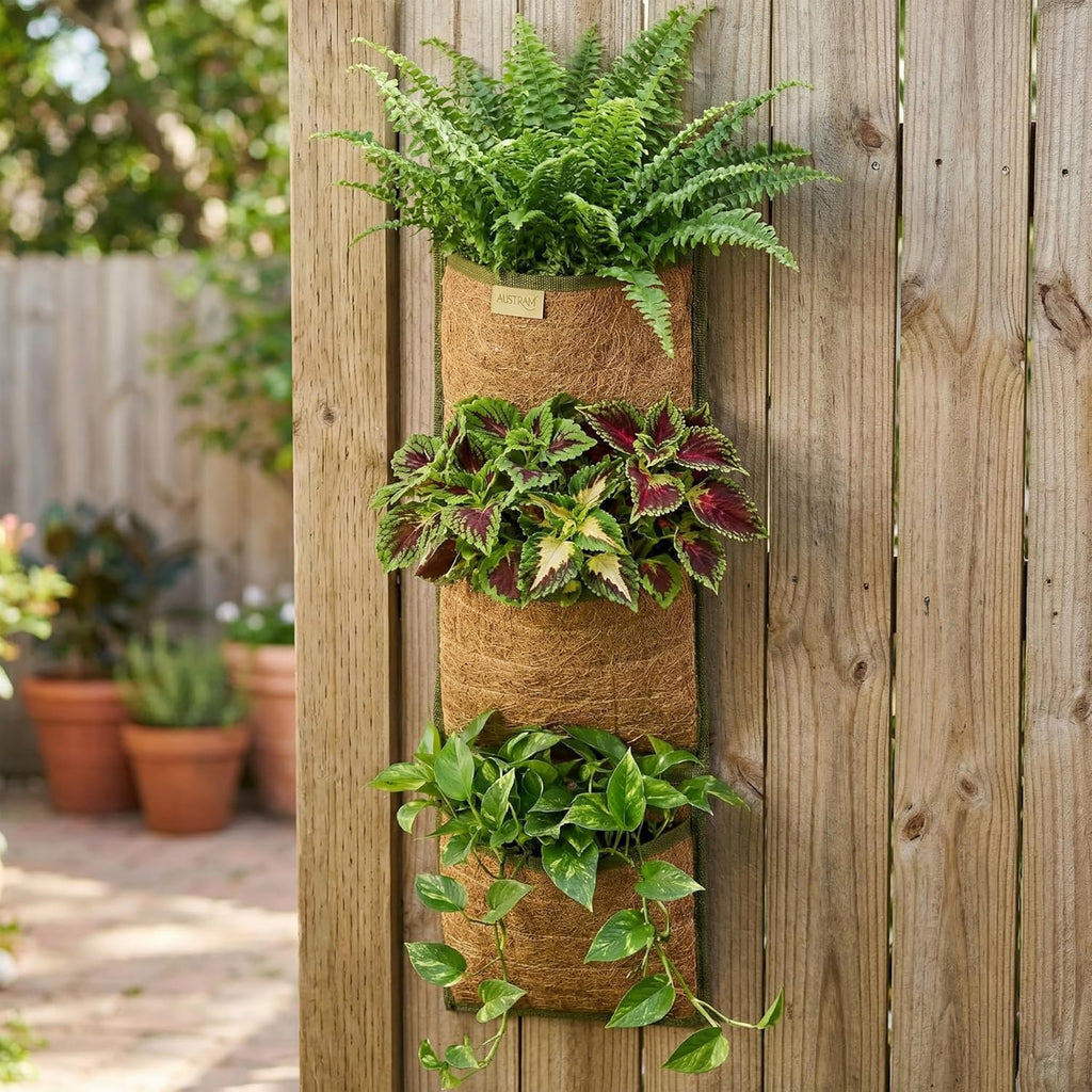 Vertical Garden Planter, 3 Pocket, Living wall Planter, Hanging wall planters for Indoor Plants, Hanging planters for
