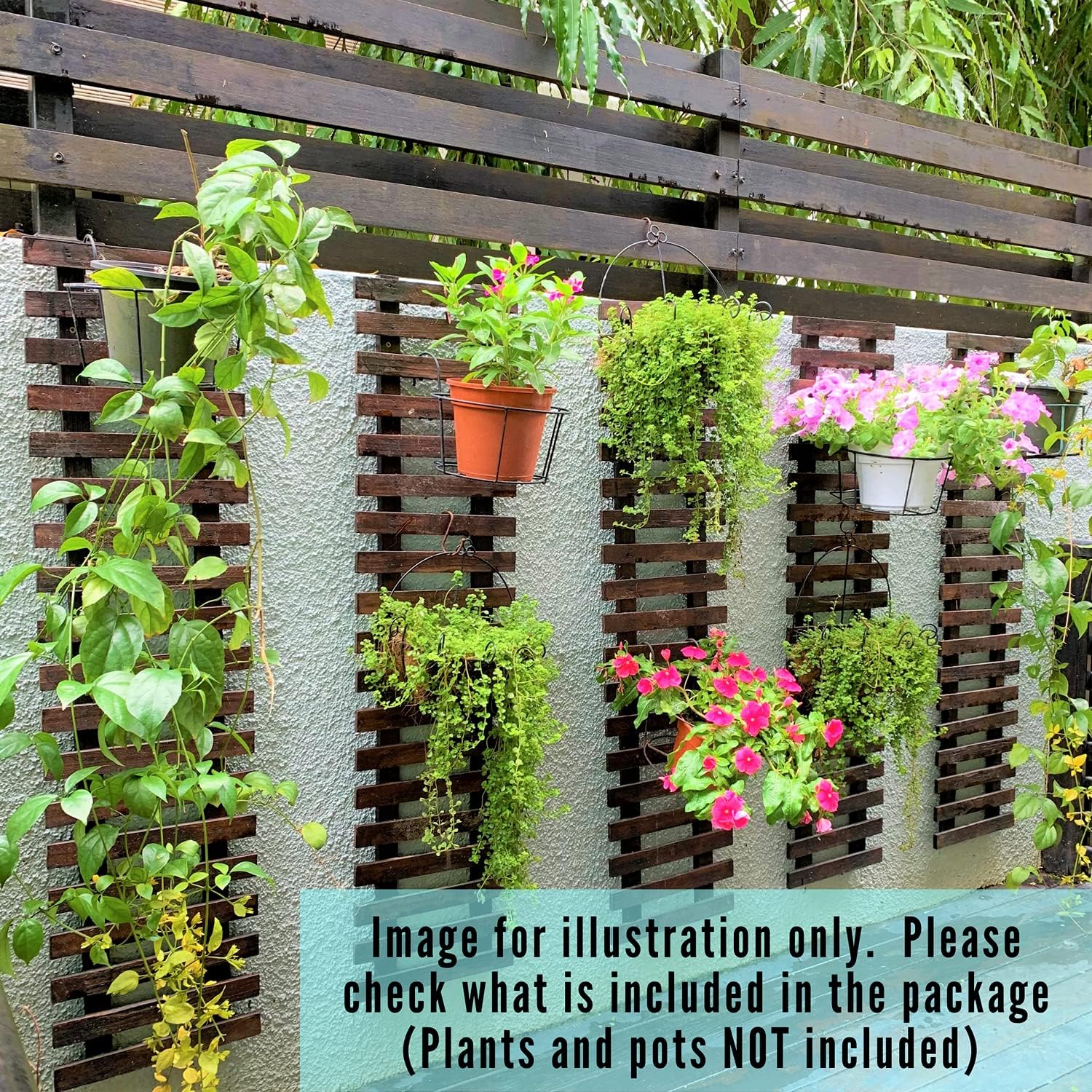 ShopLaLa Wall Planter (3 Pack) Wooden Hanging Planter for Indoor Plants | Air Plant Succulent Holder, Live Vertical
