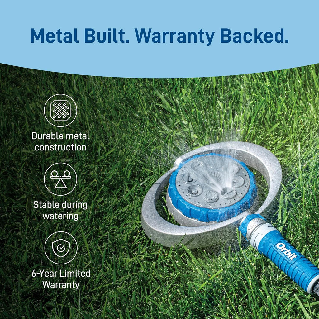 Orbit Elevated Metal 8-Pattern Turret Sprinkler, 28252