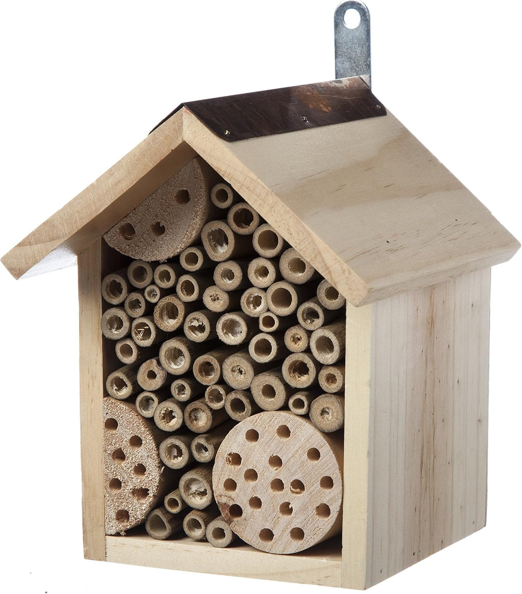 Evergreen Garden Wall Mounted Bee Habitat, Eco Friendly Insect Habitat for Outdoor Garden or Yard