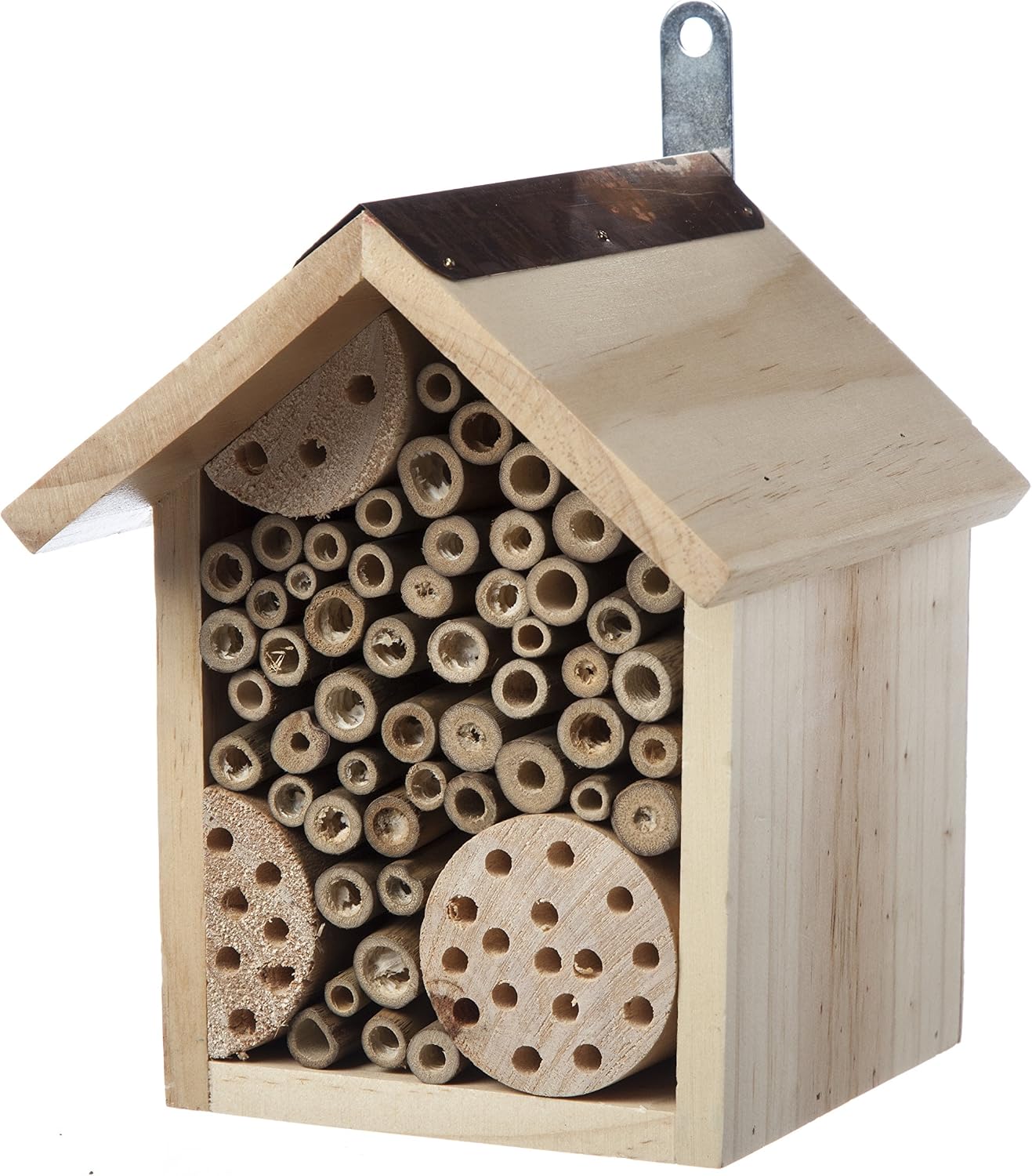 Evergreen Garden Wall Mounted Bee Habitat, Eco Friendly Insect Habitat for Outdoor Garden or Yard