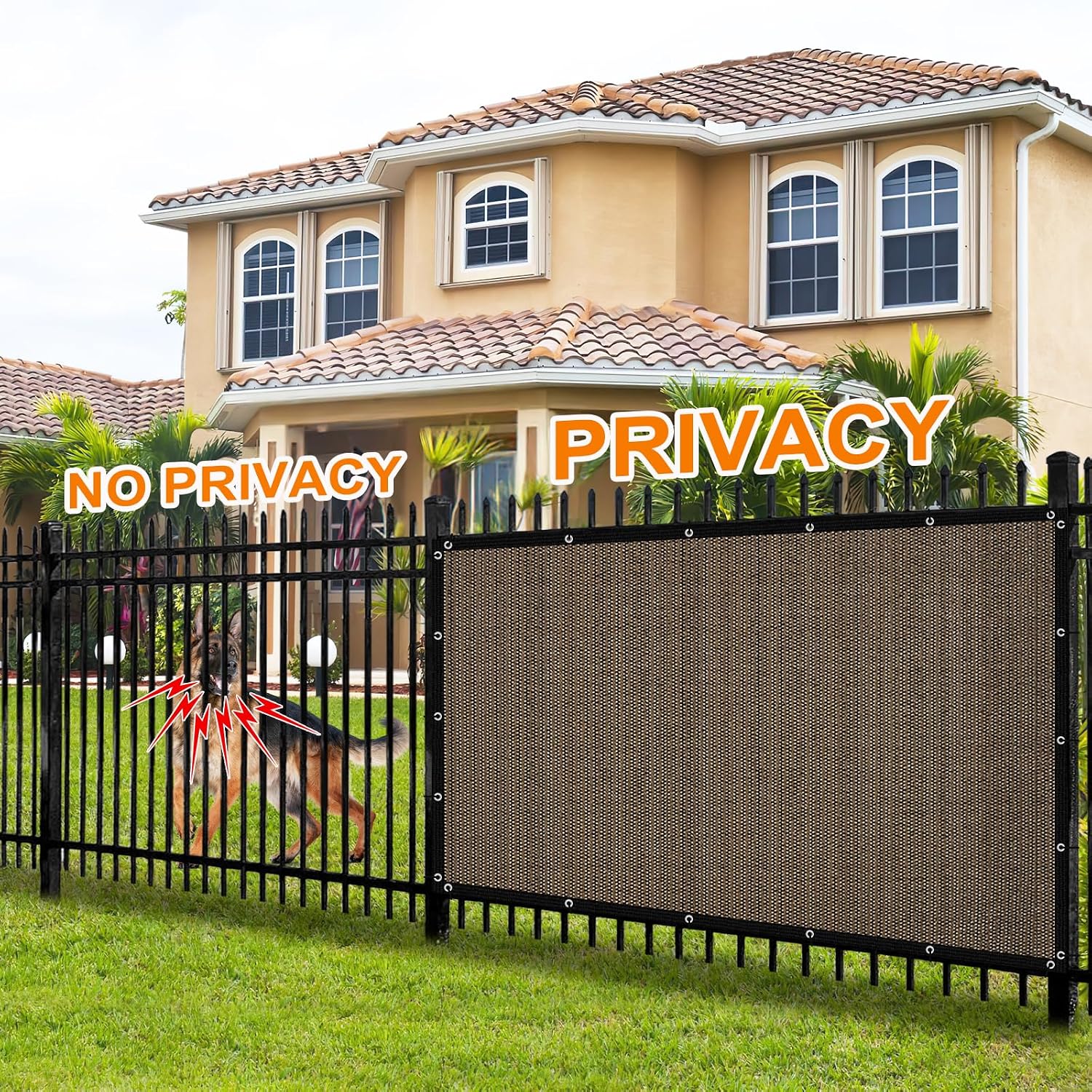 Pergola Shade Cover with Grommets 6x12 FT 90% UV Block Outdoor Sun Shade Cloth Privacy Screen for Patio (Customized