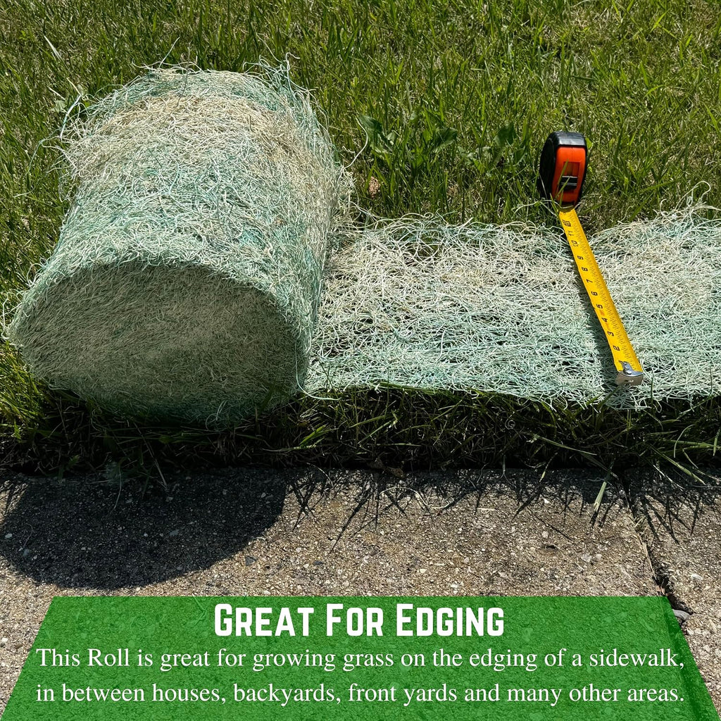 Farm Plastic Supply - Erosion Control Edging Roll - 1' x 112.5' - Green Erosion Control Blanket Landscape Roll, Erosion