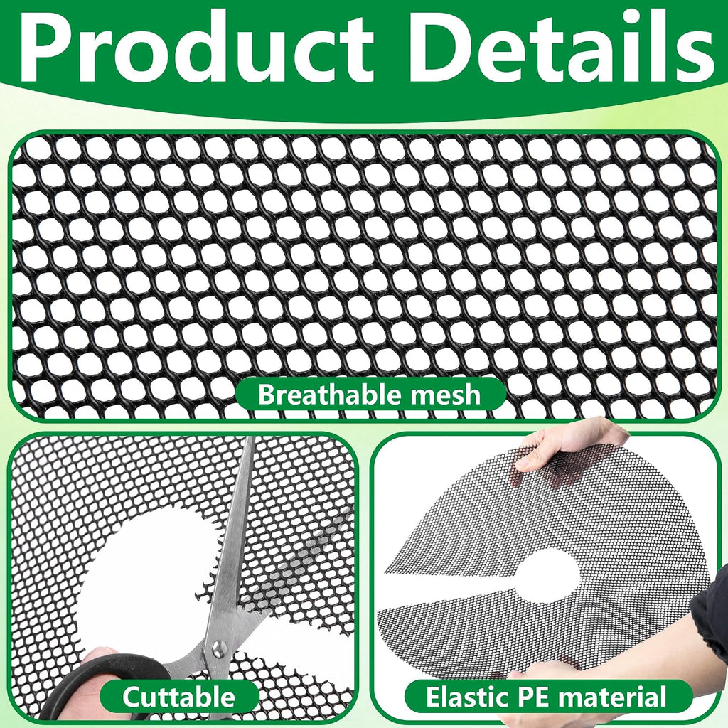 Adnee 8 Pcs 15.7 Inch Plant Pot Grids, Cuttable Plant Pot Soil Covers Protectors from Animals, Indoor Round Planter