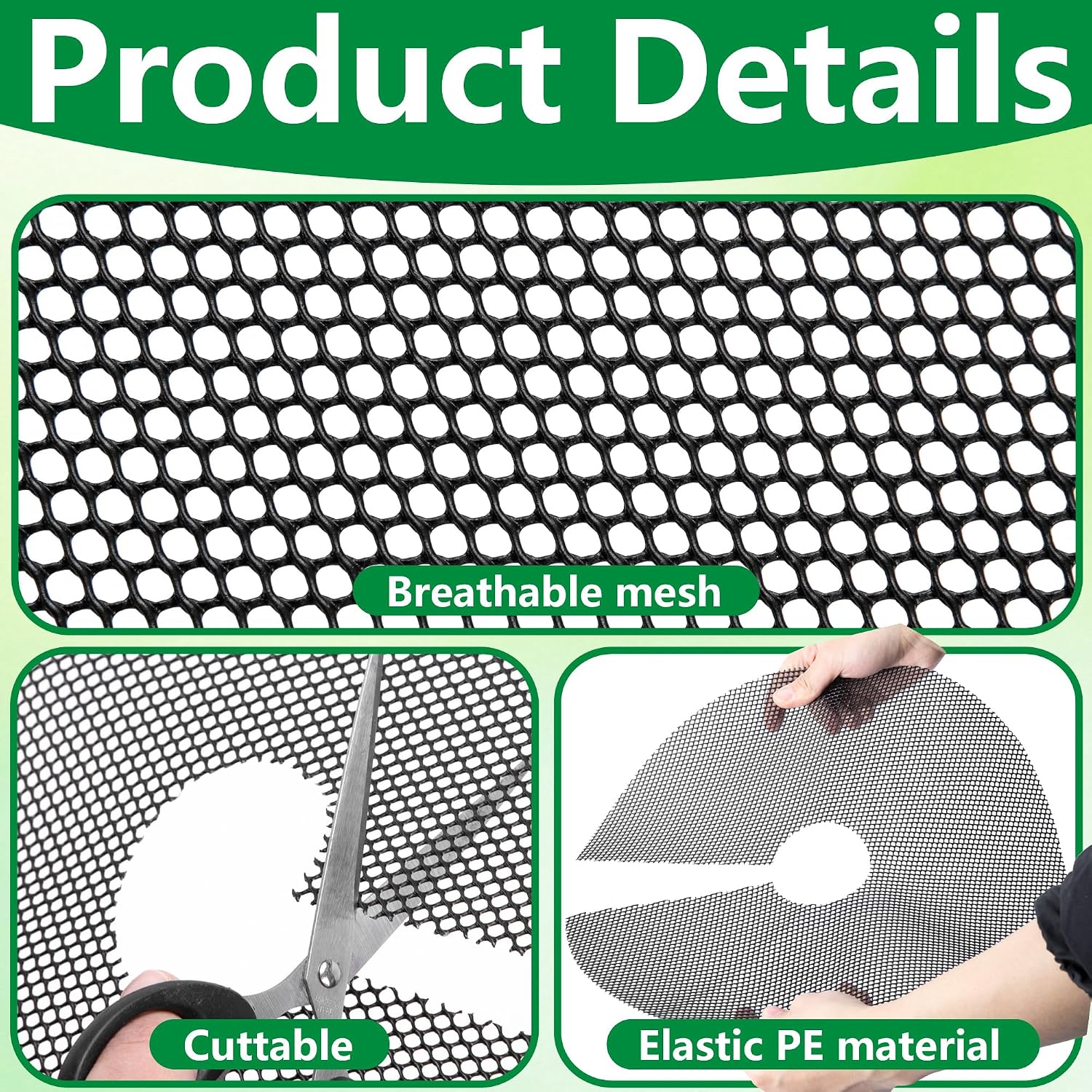 Adnee 8 Pcs 15.7 Inch Plant Pot Grids, Cuttable Plant Pot Soil Covers Protectors from Animals, Indoor Round Planter