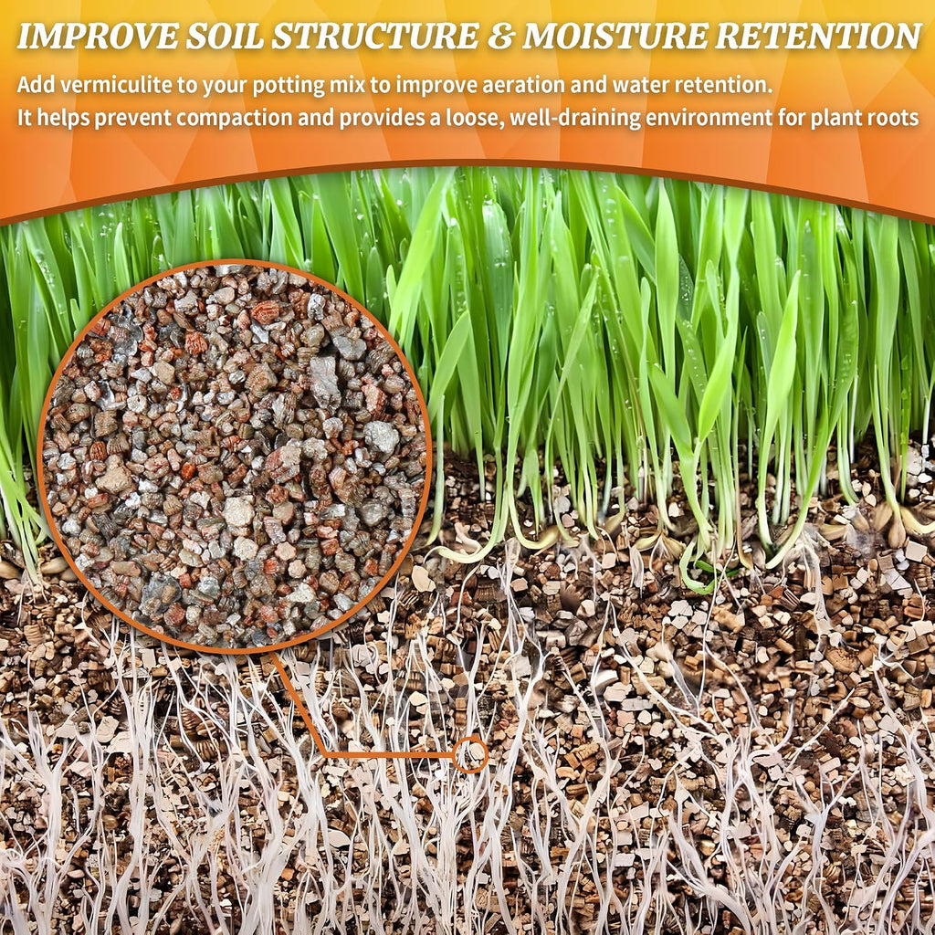 AVALUTION 29QT Vermiculite - Organic Vermiculite for Plants Horticultural Coarse Vermiculite Natural Soil Additive for