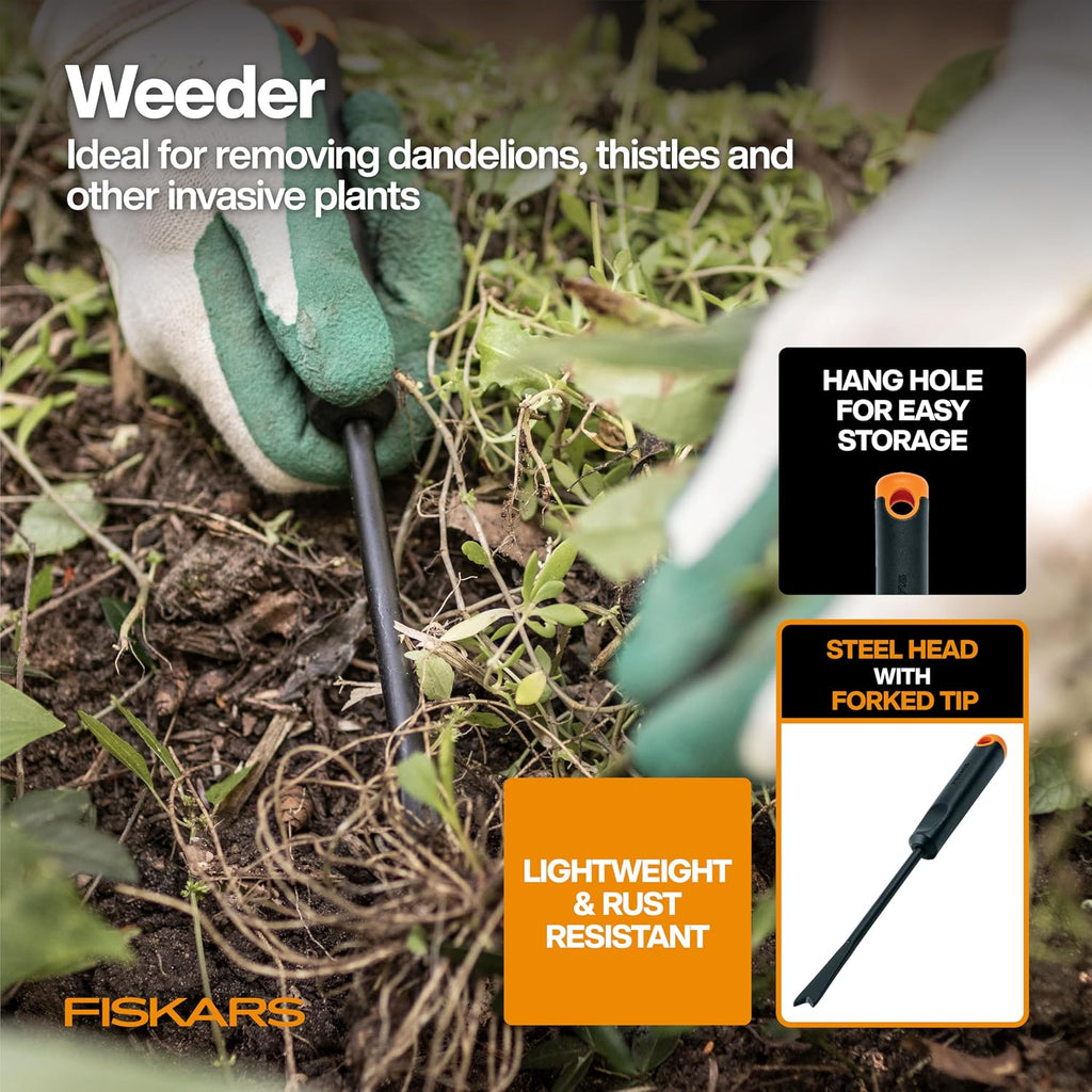 Fiskars 6-Piece Vegetable Gardening Essentials Tool Set w/Garden Shears