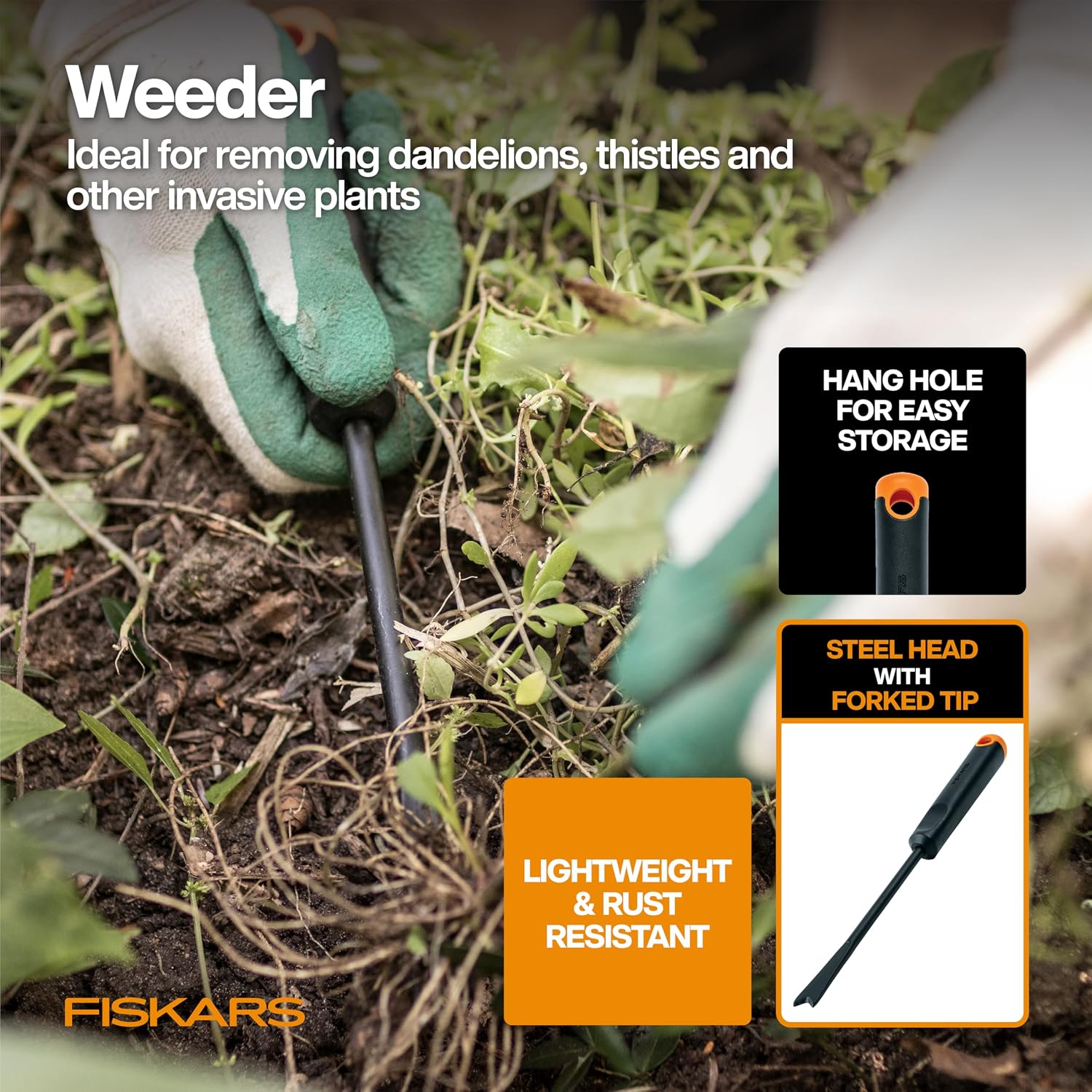 Fiskars 6-Piece Vegetable Gardening Essentials Tool Set w/Garden Shears