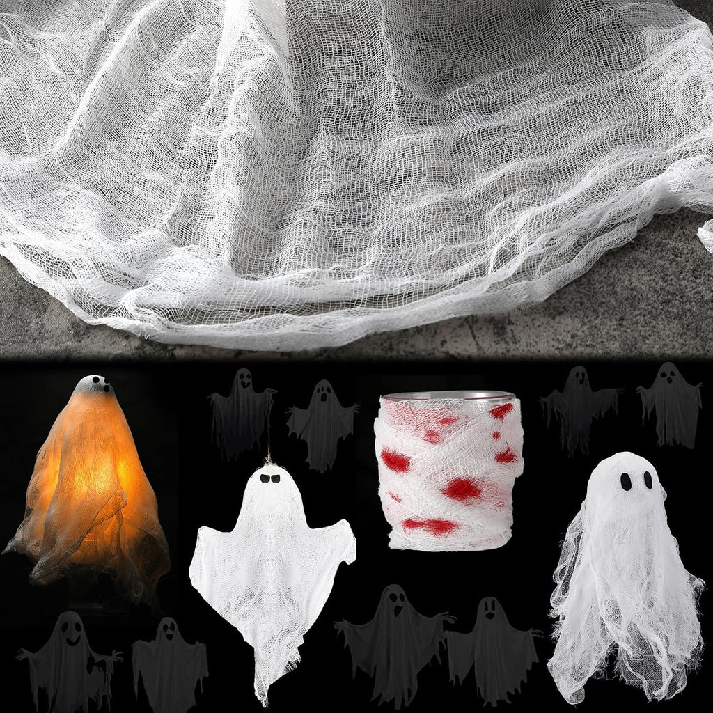 Hahafelt White Halloween Spooky Gauze Ghost Cheesecloth Decor