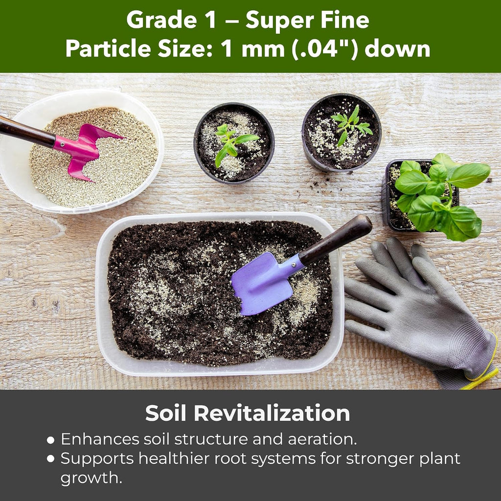Organic Superfine Vermiculite for Indoor Gardening Plants and Mushrooms – Enhances Soil Aeration, Seed Germination