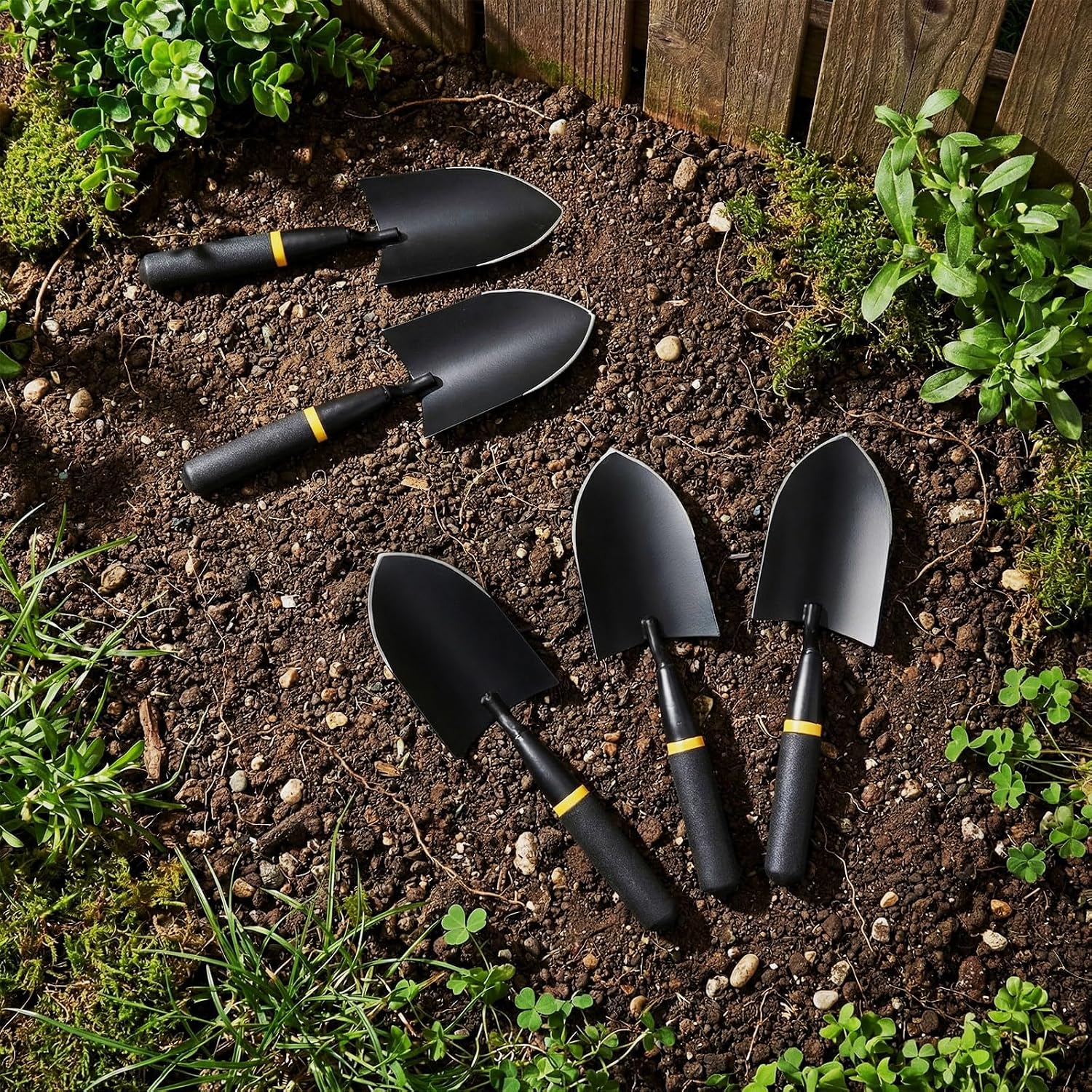 20 Pcs Garden Hand Trowel Heavy Duty Carbon Steel Garden Shovels Tools with Resin Rubberized Handle for Camping