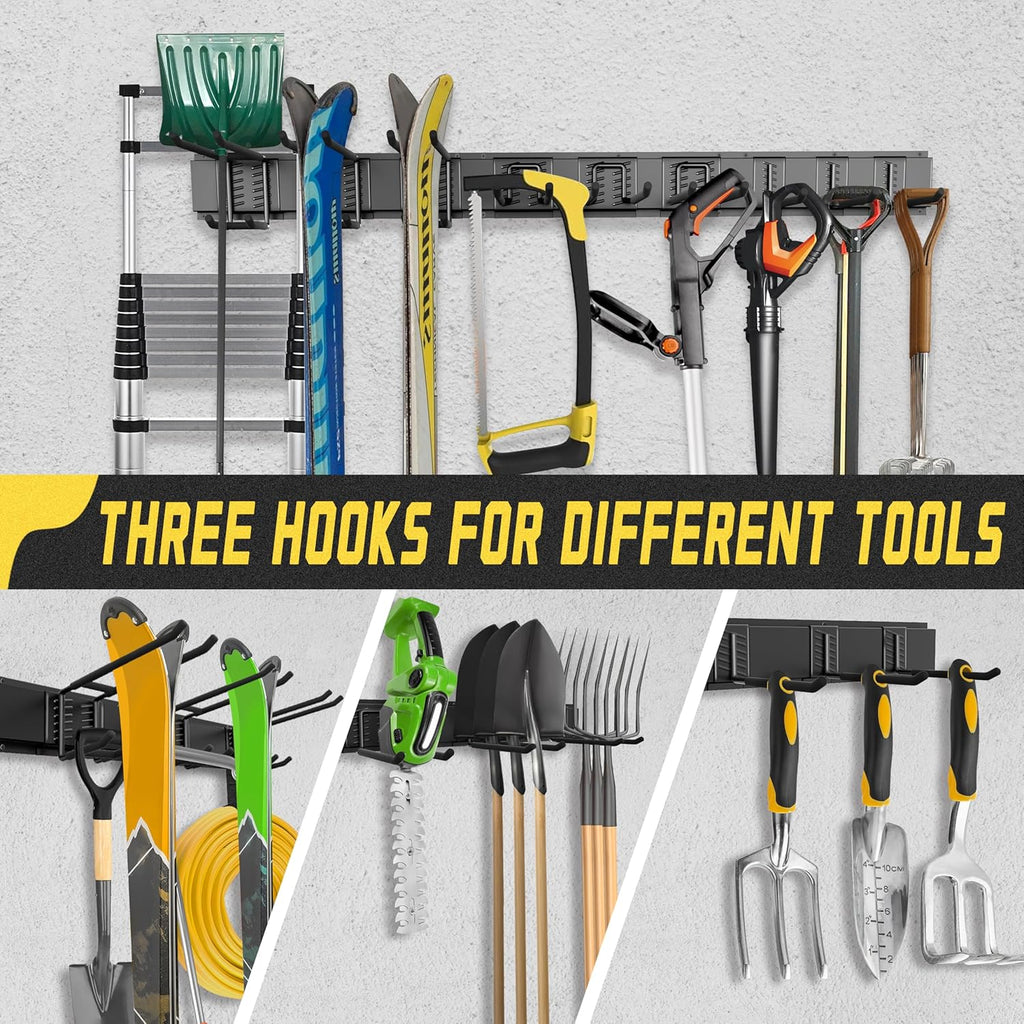klasit Garage Wall Organizer,15Pack Carries 675 lbs,Garden Tool Organizer | 48in With Large Storage Space,Easy