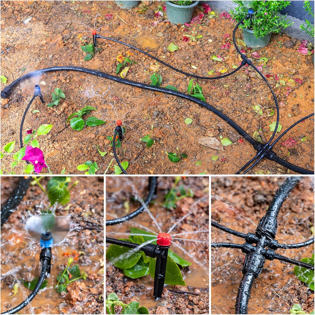 Maotong 240FT Drip Irrigation System Kit New Quick-Connect, Automatic Garden Watering Misting System for Greenhouse