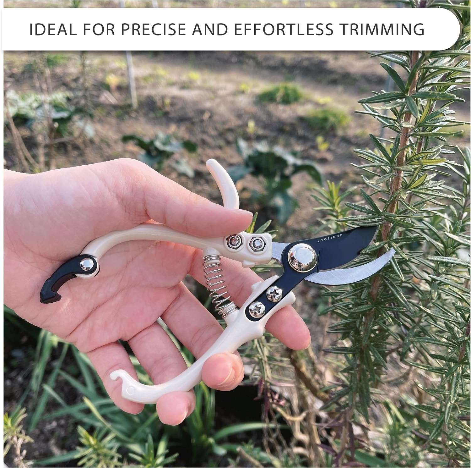 Bypass Pruning Shears Hand Pruner Garden Trimming Scissors Plant Trimmers Herb Snips Flower Clippers Ergonomic Handle