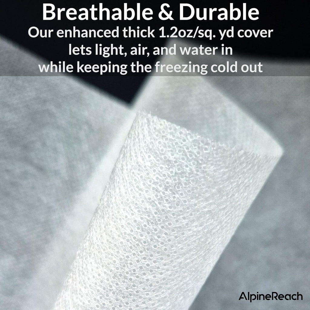 AlpineReach Plant Covers Frost & Sun Protection 10 x 30 ft - Thick 1.2 oz/yd² Freeze Blanket to Low 28 °F Temperatures