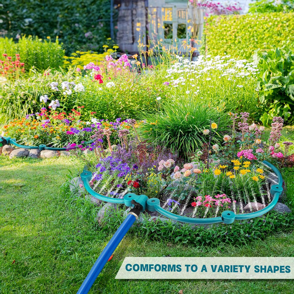 2Pcs 360° Tree Water System Tree Watering Ring 20 Inch Circle Sprinkler and Irrigation System Targeted Water with Y