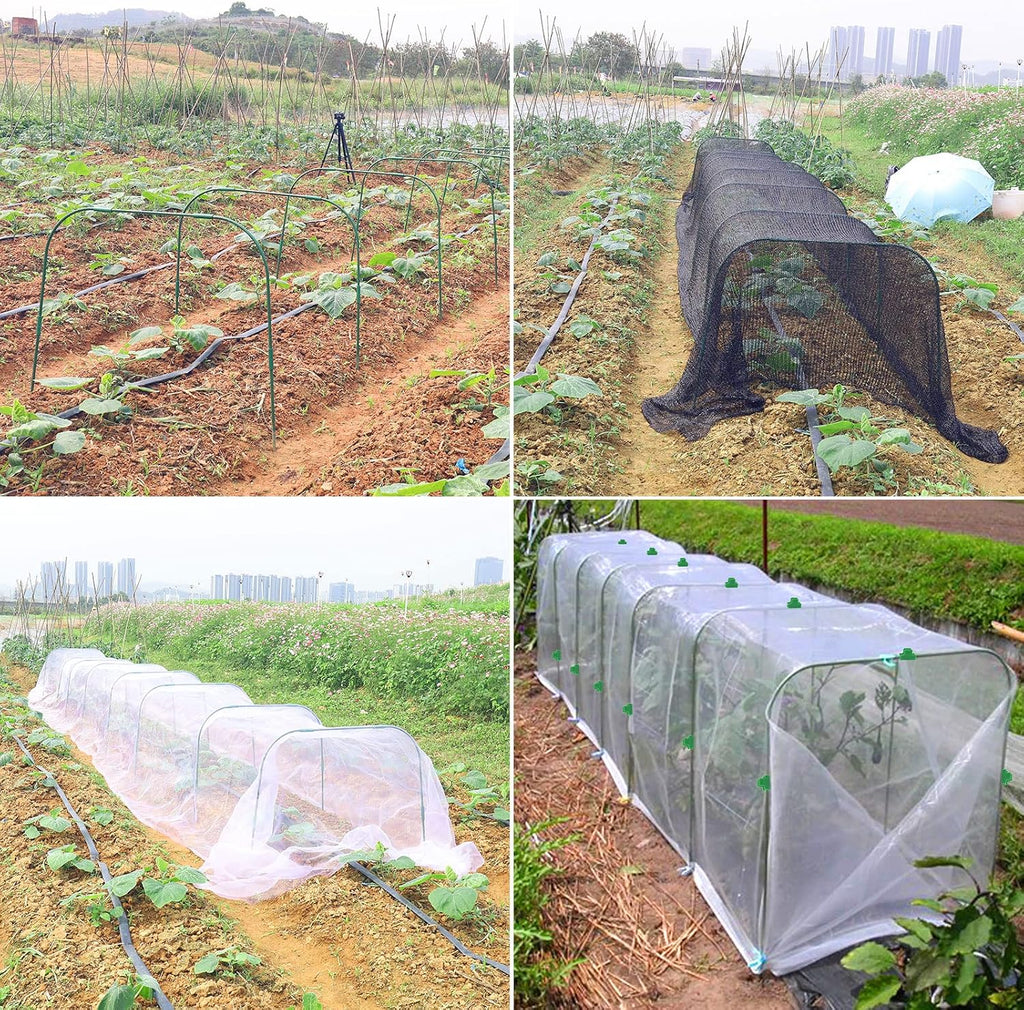 Greenhouse Hoops for Raised beds ,8 Sets Garden Hoops of 41.3'' x 31.5'' Detachable Rust-Free Garden Tunnel for Garden