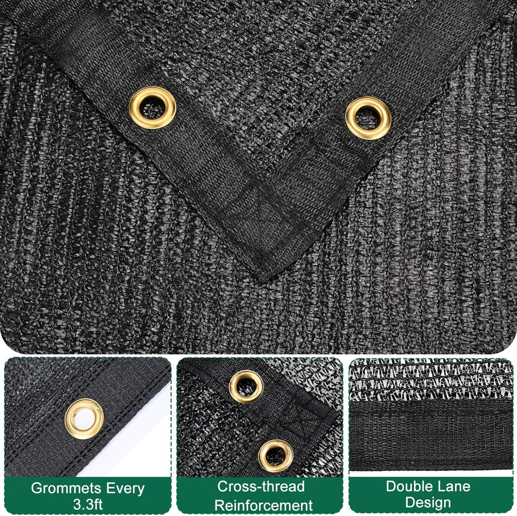Kesfitt 70% Shade Cloth 10x20 ft, Breathable HDPE Mesh Sun Shade Tarp for Garden & Greenhouse, UV Resistant Outdoor