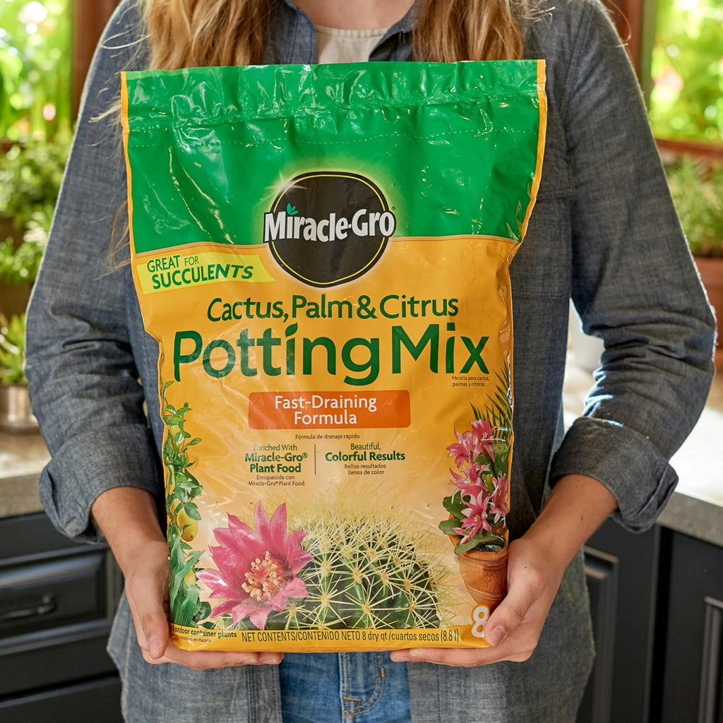 Gro Cactus, Palm & Citrus Potting Mix, 8 qt., 3-Pack | Palm and Citrus Potting Mix, For Indoor or Outdoor Container