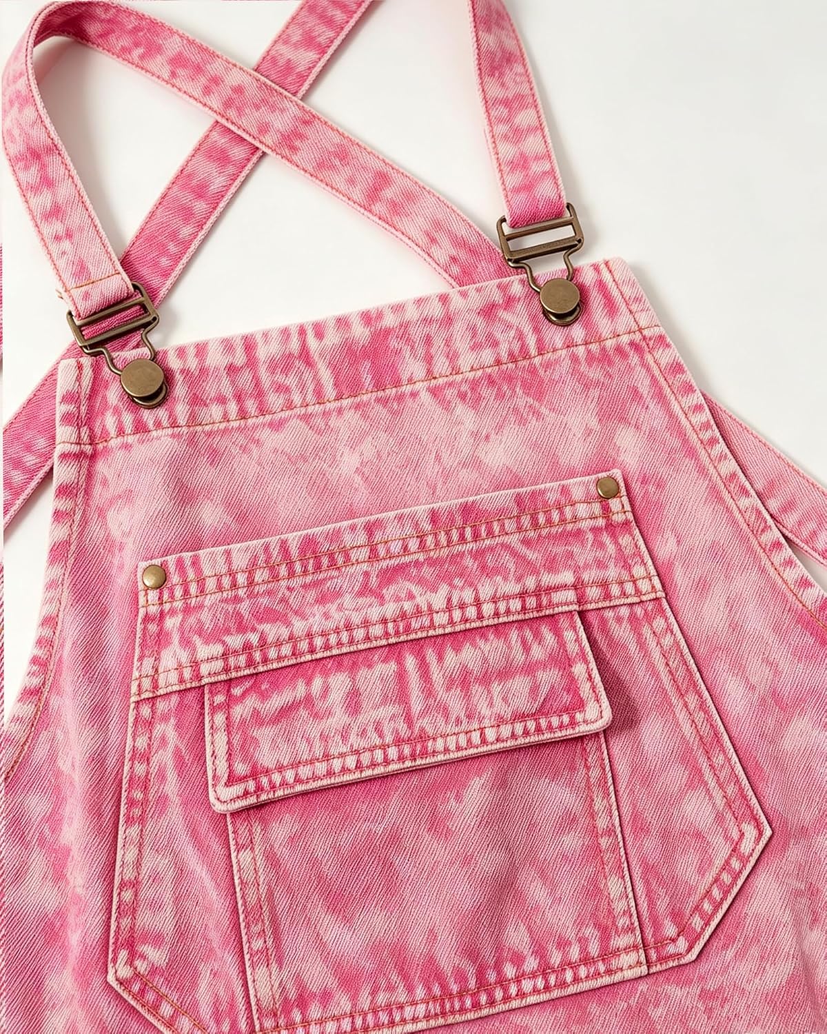 Denim Apron with Pockets for Hair Stylist Adjustable Straps Tool Apron Gardening Jean Work