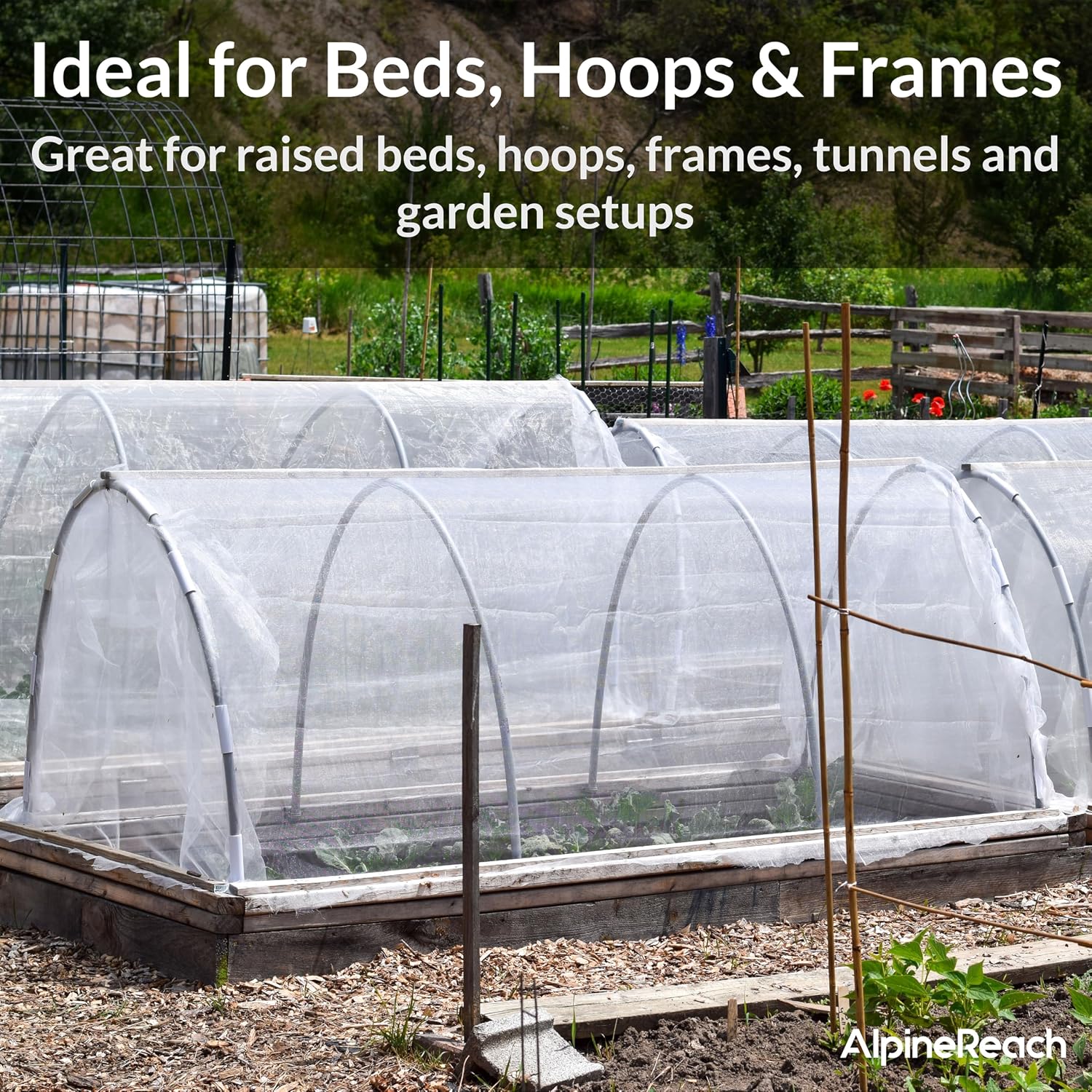 AlpineReach Garden Netting Ultra Fine Mesh 10 x 34 ft - Durable Protection Barrier Net Cover for Vegetable Plants