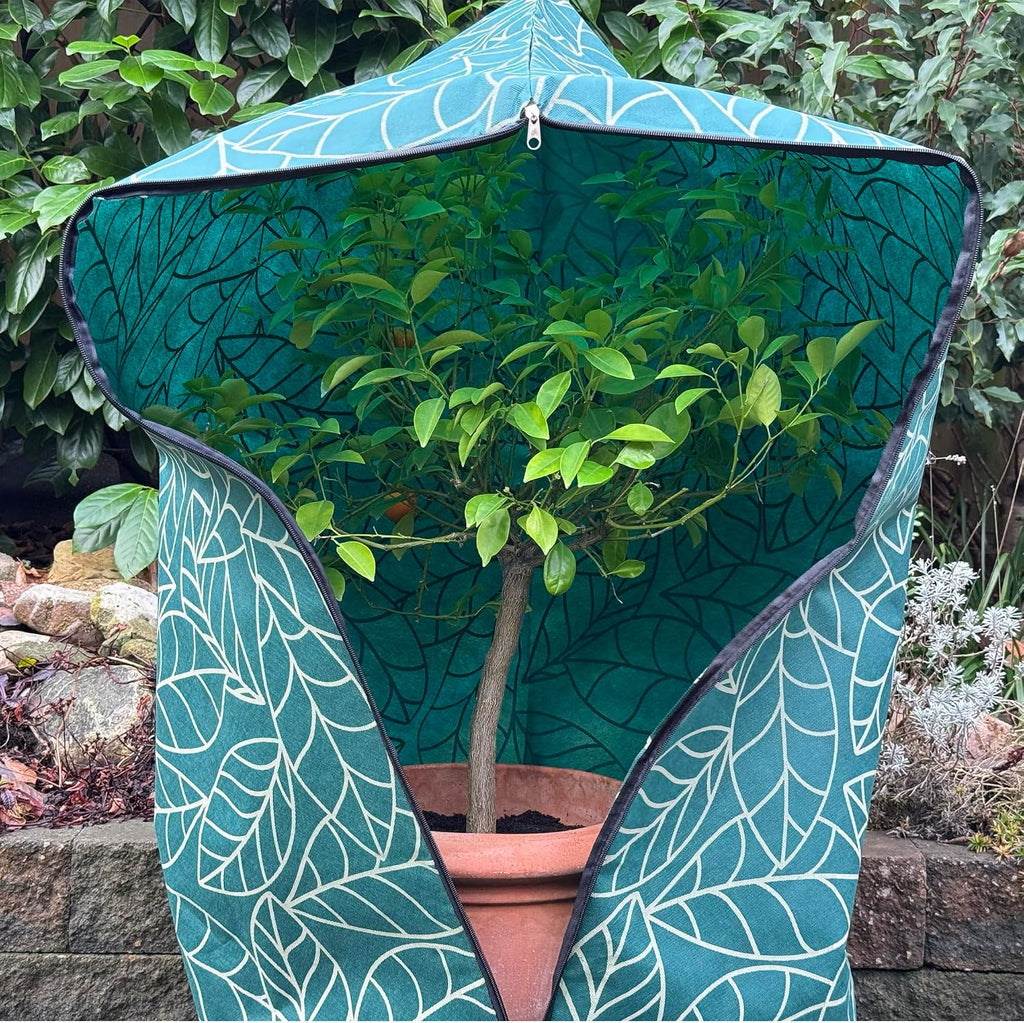 Plant Covers Freeze Protection 32"x47" | 2-Pack Winter Frost Blankets | Green Garden Cover Bags for Outdoor Plants