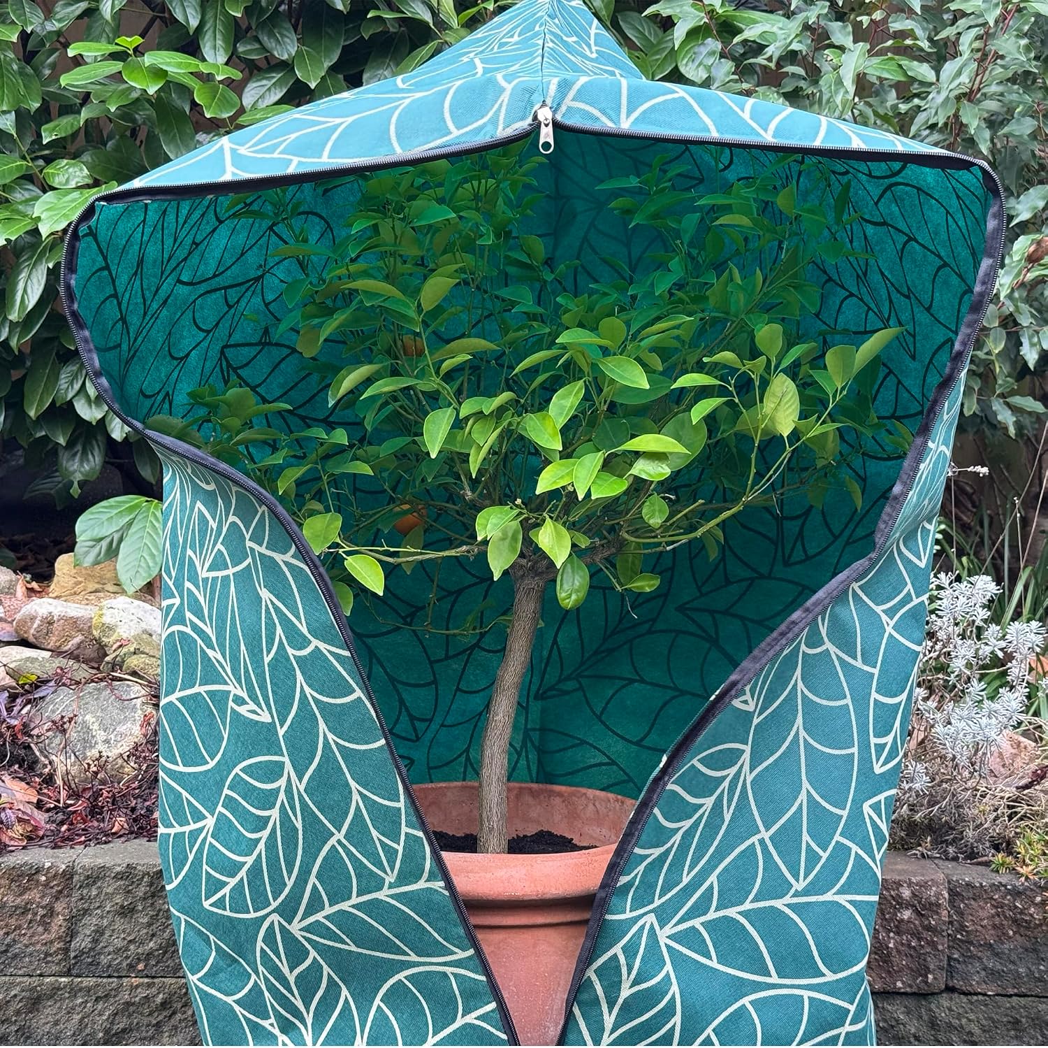 Plant Covers Freeze Protection 32"x47" | 2-Pack Winter Frost Blankets | Green Garden Cover Bags for Outdoor Plants