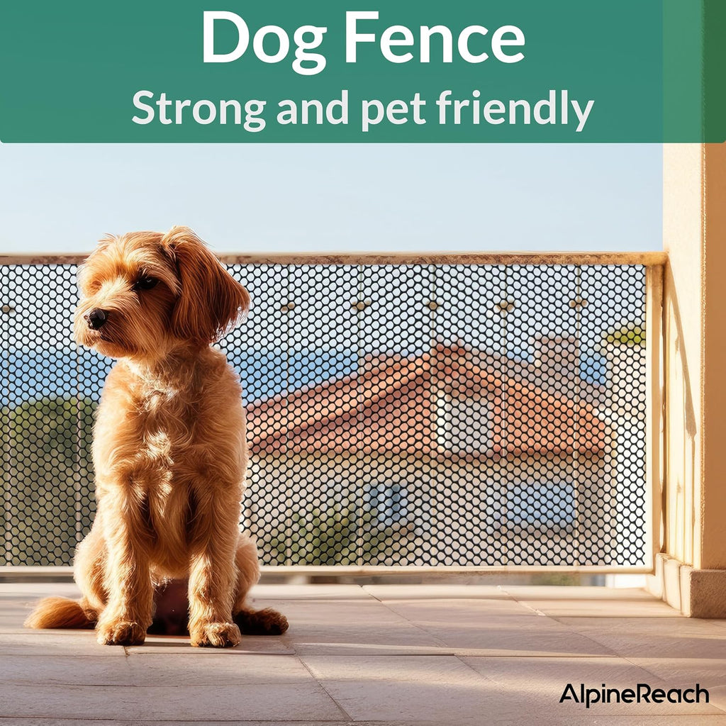 AlpineReach Plastic Chicken Wire Fencing Mesh 1.3ft x 30ft Roll with Zip Ties - Ideal for Poultry, Dogs, Rabbit Barrier