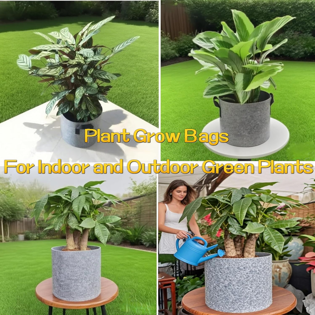 35 Gallon Fabric Grow Bags Nursery Planter Pot for Plants with Handles,3PCS | 35 Gallon Felt Heavy Duty thickened