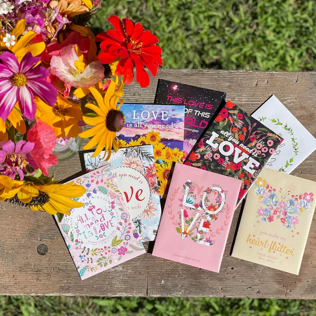 Make Your Heart Flutter 25 Bird and Butterfly Wildflower Seed Packets for Planting, A Beautiful Valentines Day Gift