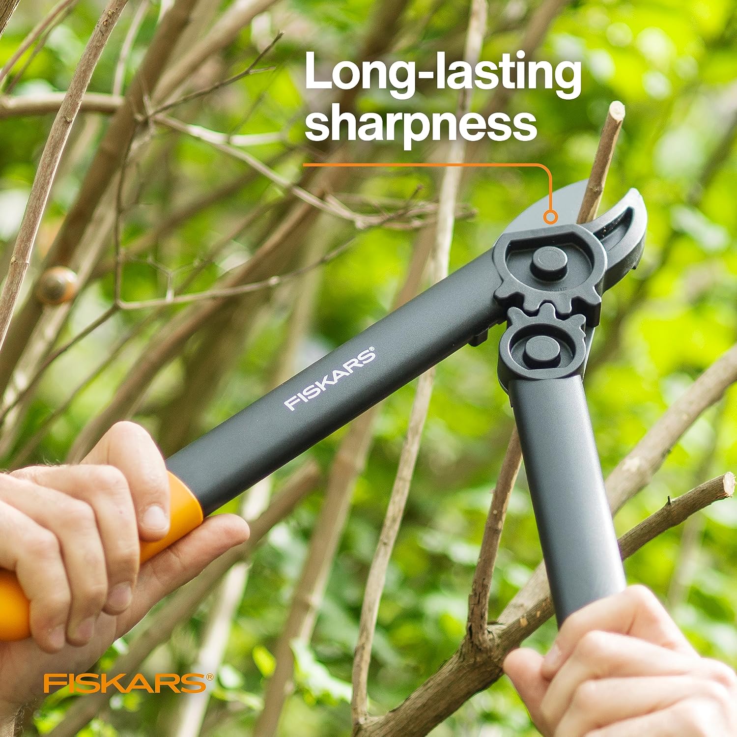 Fiskars 15” PowerGear Garden Anvil Loppers, Tree Trimmer, 1.25" Cuts