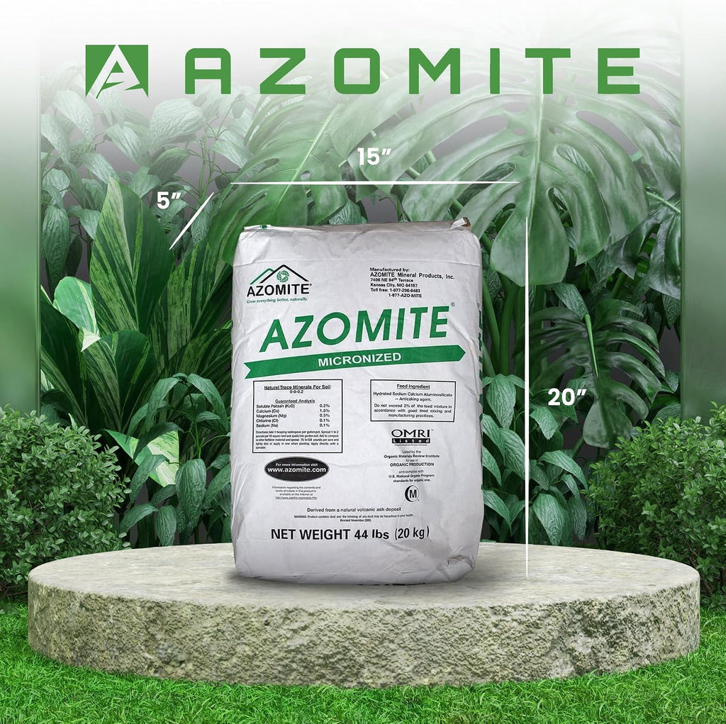 Azomite Raw Supply Organic Trace Mineral Powder 44LB Micronized, White