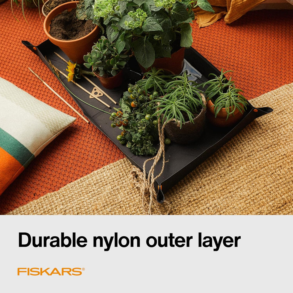 Fiskars 32.5" x 17.5" Large Repotting Mat for Indoor Garden Transplanting | Soil Mess Control, Foldable and Water