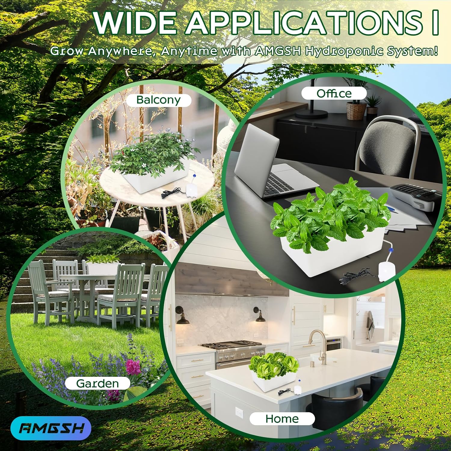 Hydroponics Growing System Kit with Air Pump, Bubble Stone | 12-Hole Indoor Hydroponic System Grow Box, Indoor