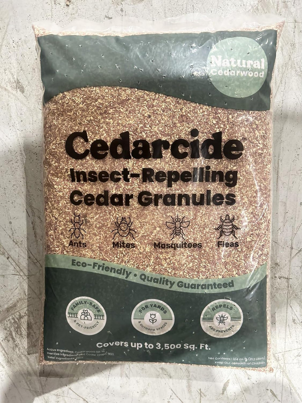 Cedarcide Original Cedar Granules – Cedar Chips for Home & Garden | Repels Ants, Aphids, Spiders, Mosquitos | Smells