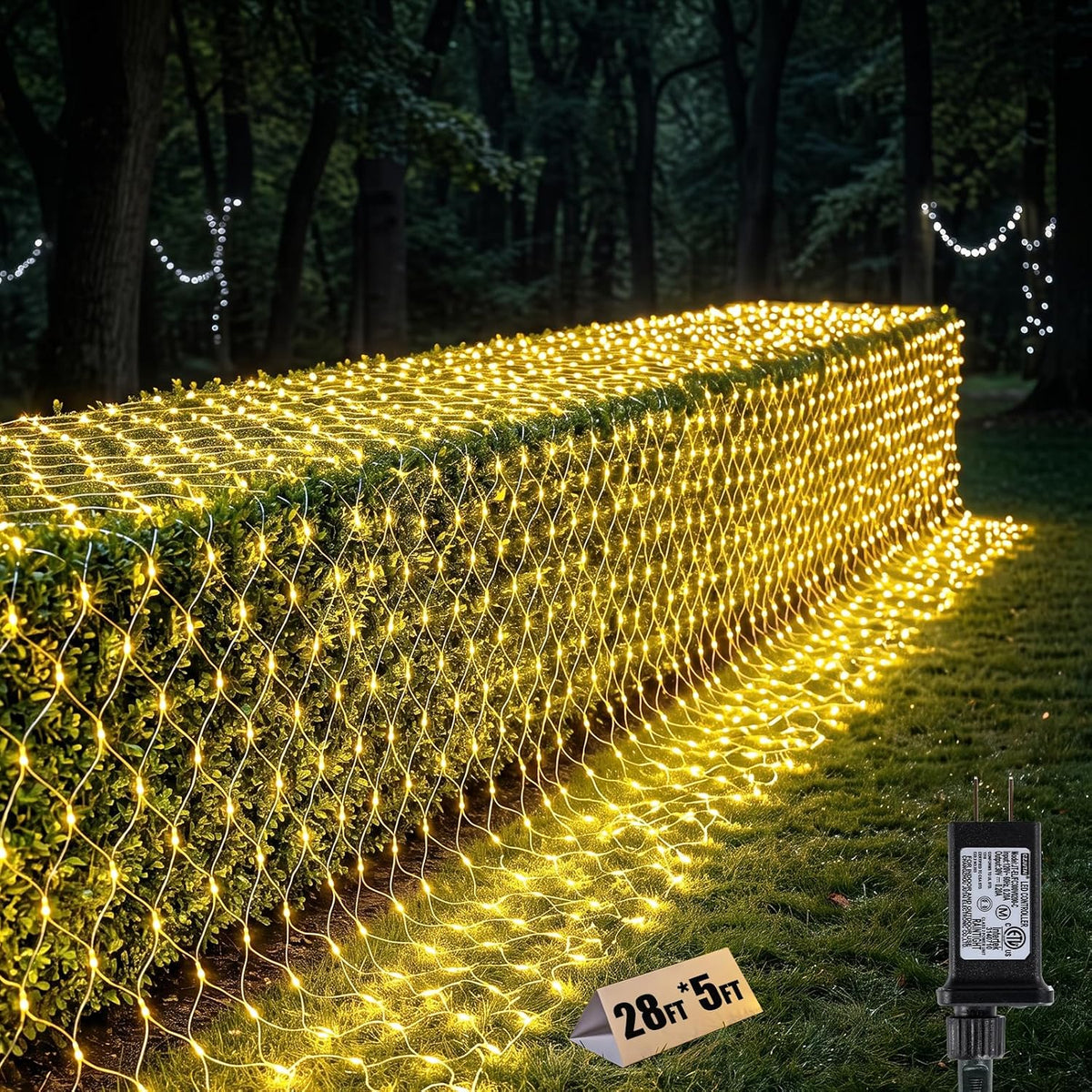 28x5FT Christmas Net Lights Outdoor Plug in with 8 Modes