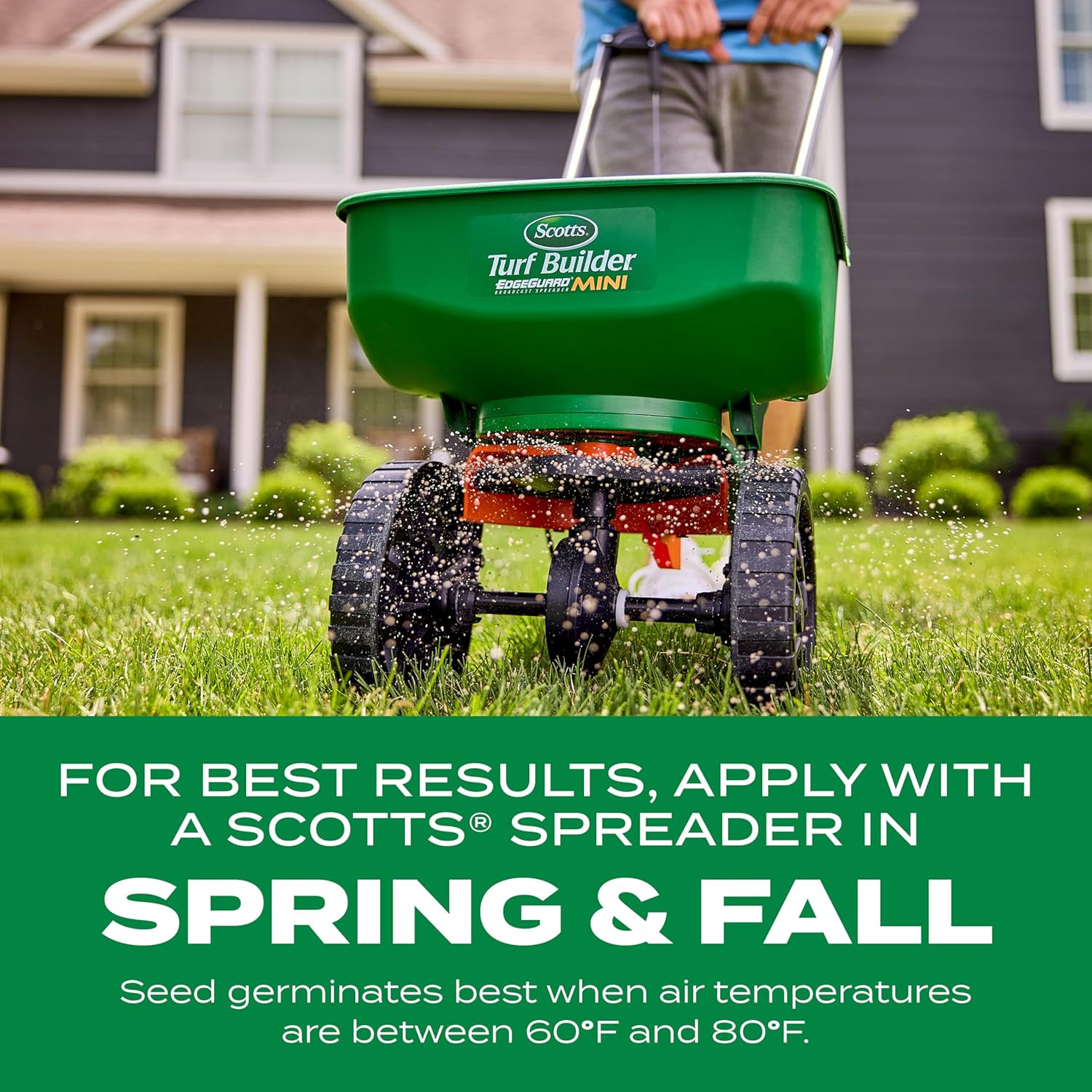 Scotts Turf Builder Thick'R Lawn Sun & Shade, 40 lbs. | Combination Grass Seed, Lawn Fertilizer and Soil Improver