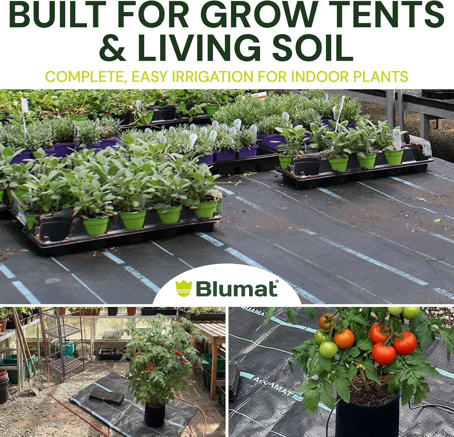 Grow Tent Irrigation Preset Blumat Kit for 2' x 4' Capillary Mat (Bucket not Included)