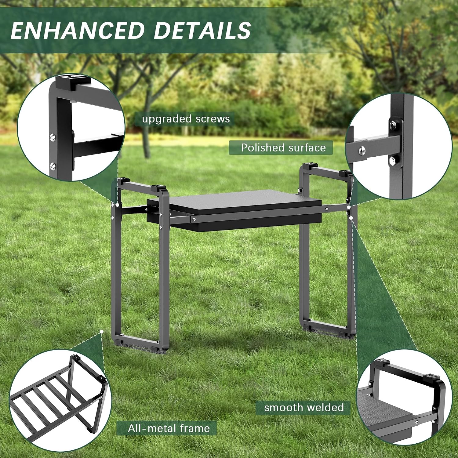 Garden Kneeler and Seat, 10.2" Wider Heavy Duty Thick for Kneeling and Seat | Multifunctional Kneeler Bench, Gardening