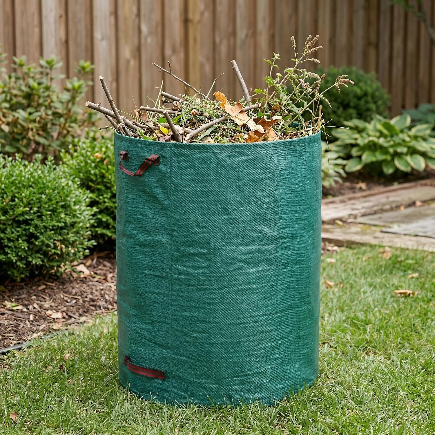 Gardzen 3 Pack 72 Gallon Garden Waste Bags Reusable Heavy Duty | Gardening Bags for Lawn, Pool and Yard Cleanup