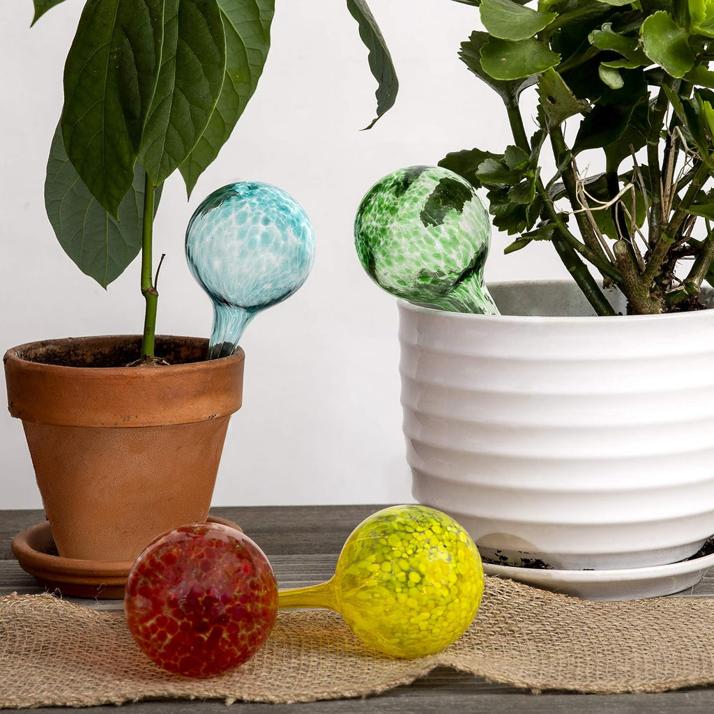 Besti Large Self Watering Globes for Plants (6-Pack) Waters Greenery Up to 2 Weeks Hands Free | Durable, Multicolored