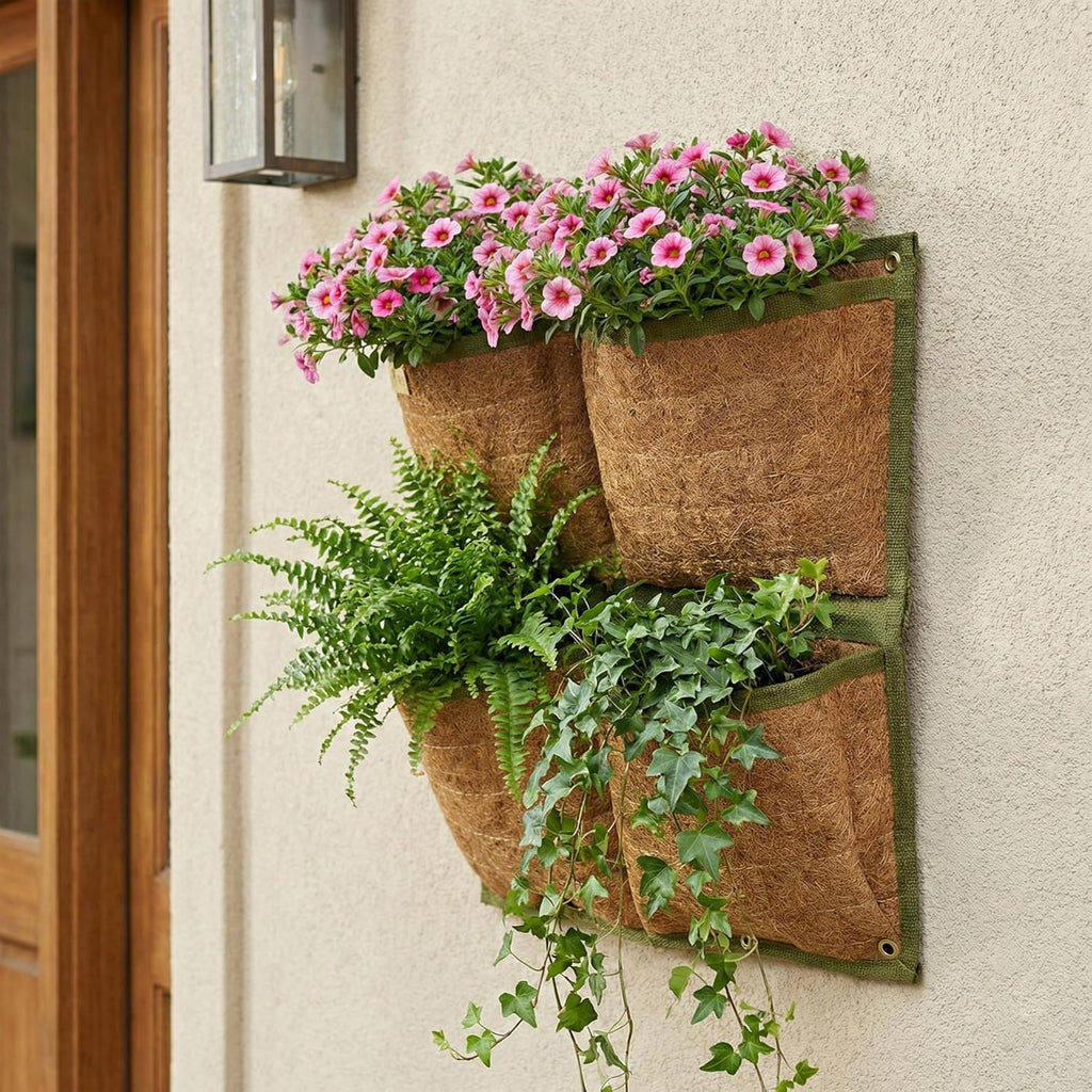 Vertical Garden Planter, 4 Pocket, Vertical Planter, wall planters for Outdoor Plants, Plant wall, Hanging planters for